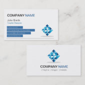 Blue Diamond Symbol - Modern Professional Visitekaartje (Voorkant / Achterkant)