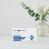 Blue Diamond Symbol - Modern Professional Visitekaartje (Staand voorkant)