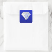 Blue Diamond Vierkante Sticker (Tas)