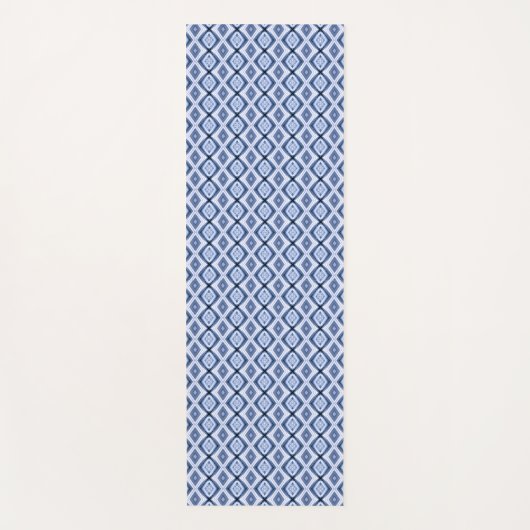 Blue Diamonds Harmony Pattern Yoga Mat (Voorkant)