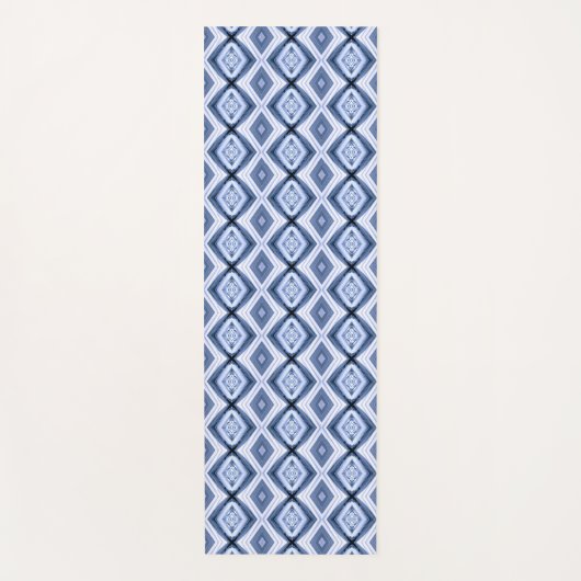 Blue Diamonds Harmony Pattern Yogamat (Voorkant)