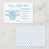 Blue Diaper Raffle Tickets Informatiekaartje (Voorkant / Achterkant)