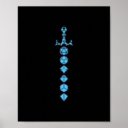 Blue Dice Sword van het Paladin Poster (Voorkant)