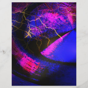 Blue Digital Abstracte Art Flyer
