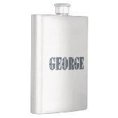 Blue Dimensional George Name, Hip Flask Flacon (Rechts)