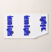 Blue Dimensional Lawn Bowls Word, Handhanddoek Handdoek (Handdoek)