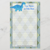 Blue Dino Stationery Briefpapier (Voorkant)