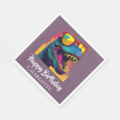Blue Dino T-Rex Verjaardag Servet (Hoek)