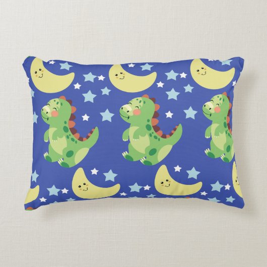Blue Dinosaur Accent Kussen (Voorkant)