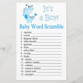 Blue Dinosaur Baby word scramble game (Voorkant)