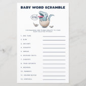 Blue Dinosaur Baby Word Scramble Game (Voorkant)