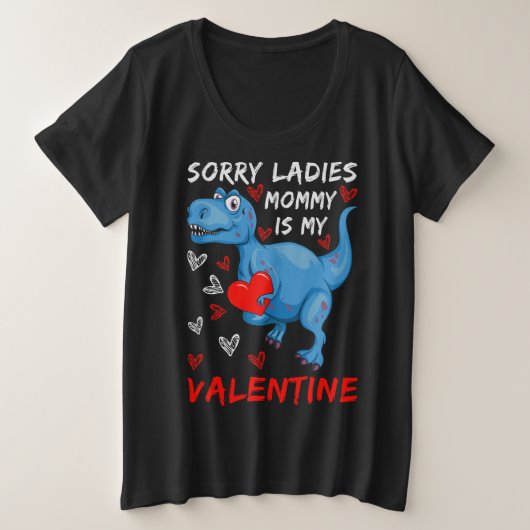 Blue Dinosaur Désolé Mesdames maman est ma Saint V (Design devant)