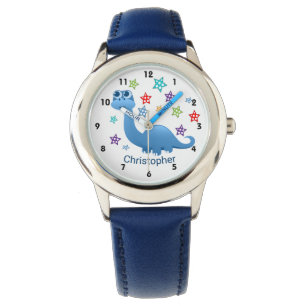 Blue Dinosaur Kind Horloge