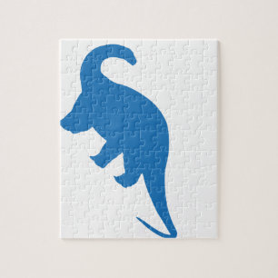 Blue Dinosaur Legpuzzel