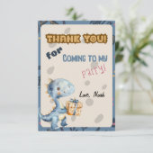 Blue Dinosaur Rawr Merci Cartes (Debout devant)