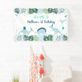 Blue Dinosaur Safari Birthday Spandoek (Insitu)