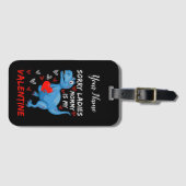 Blue Dinosaur, sorry dames mama is mijn Valentijn Bagagelabel (Voorkant (horizontaal))