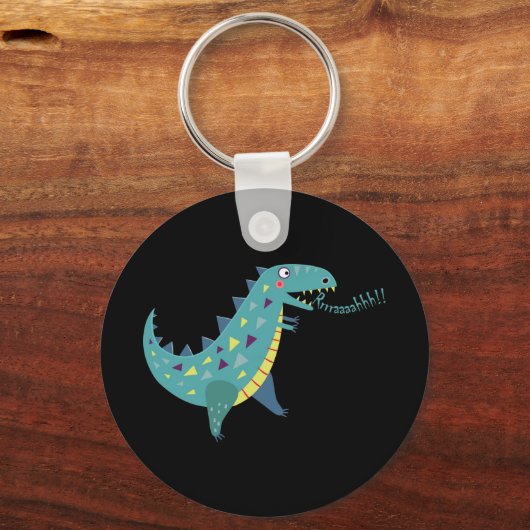 Blue Dinosaur T Rex Ba Sleutelhanger (Voorkant)