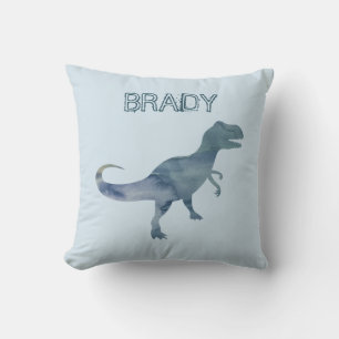 Blue Dinosaur Trex Custom Name Sierkussen