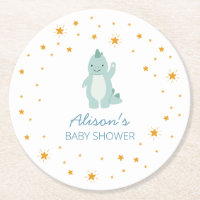 Blue Dinosaur Twinkle Star Baby shower Boy Party