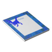Blue Dinosaur-verbergen Notitieblok (Schuin)