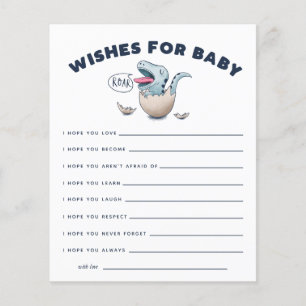 Blue Dinosaur wil Baby Kaart