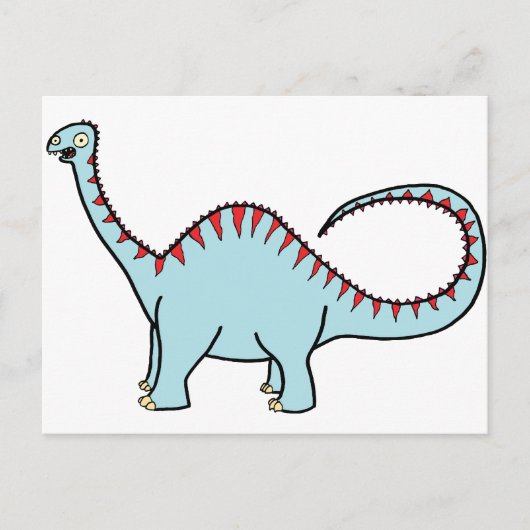 Blue Diplodocus Briefkaart (Voorkant)
