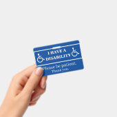 Blue Disability Badge (Handheld)
