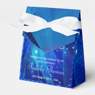 Blue Disco Ball en Sparkle Heels Favor box Bedankdoosjes