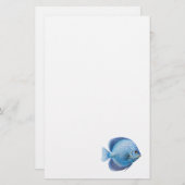 Blue Discus Fish Aquarium Vis Briefpapier (Voorkant / Achterkant)