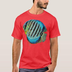 Blue Discus Fish Symphysodon Cichlid Cute Freshwat T-shirt