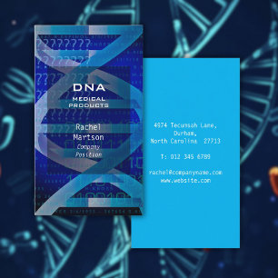 Blue DNA Medical Science Modern Visitekaartje