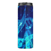 Blue DNA Strands Science Thermosbeker (Achterkant)