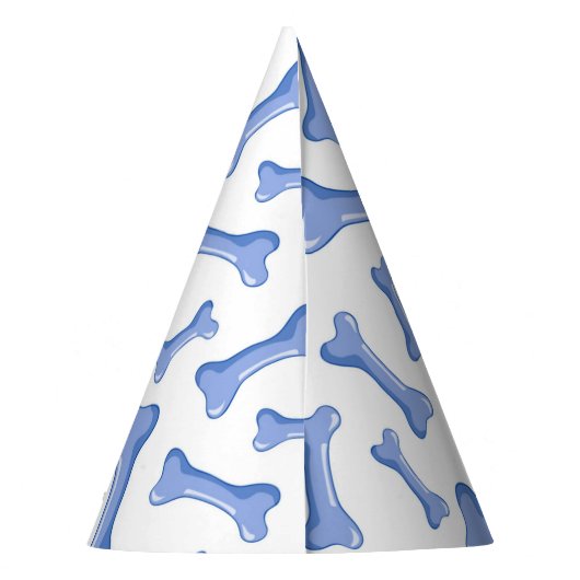 Blue Dog Bones Delicate Cute Puppies Animal Lover Feesthoedjes (Achterkant)