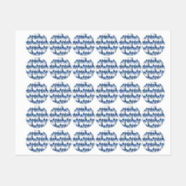 Blue Dog Butts Pattern Labels