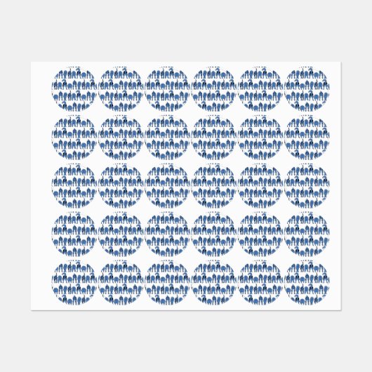 Blue Dog Butts Pattern Labels (Vel)