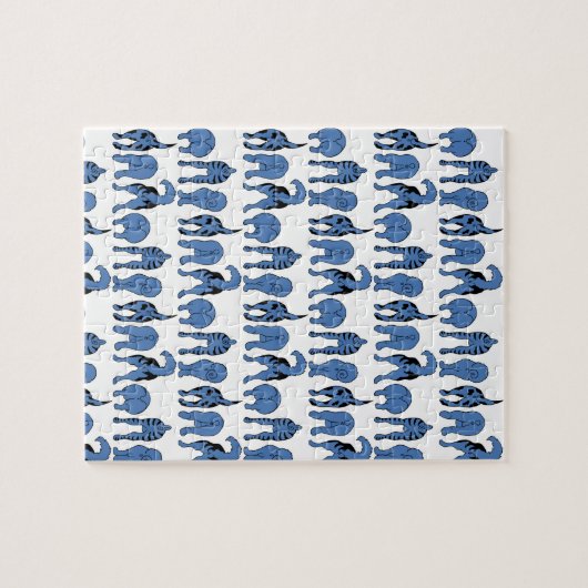 Blue Dog Butts Pattern Legpuzzel (Horizontaal)