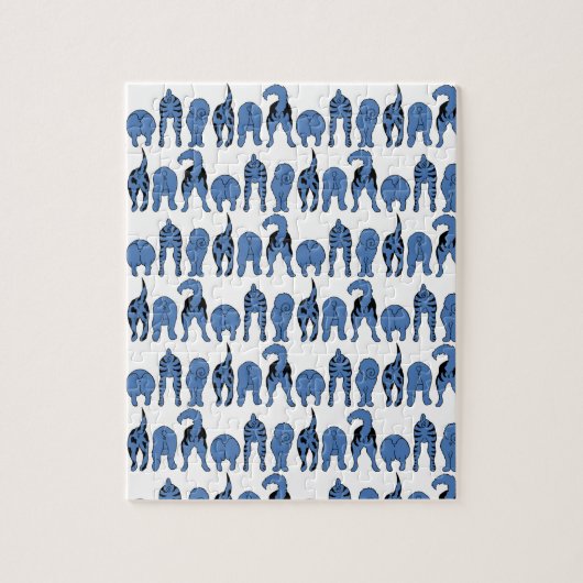 Blue Dog Butts Pattern Legpuzzel (Verticaal)
