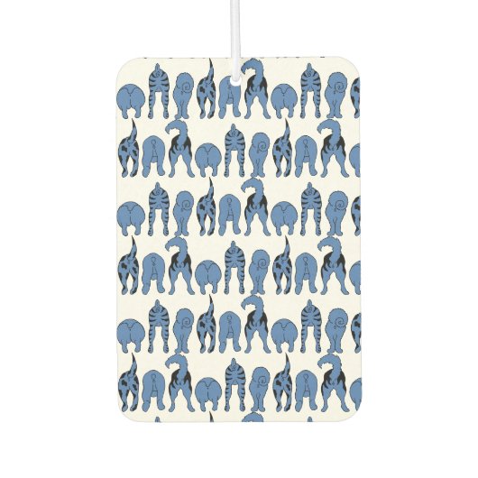 Blue Dog Butts Pattern Luchtverfrisser (Voorkant)