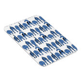 Blue Dog Butts Pattern Magneet (Rechterzijde)