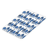 Blue Dog Butts Pattern Magneet (Linkerzijde)