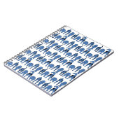 Blue Dog Butts Pattern Notitieboek (Linkerzijde)