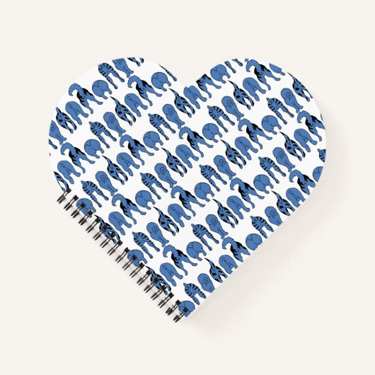 Blue Dog Butts Pattern Notitieboek (Voorkant)