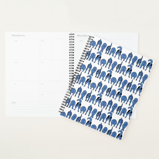 Blue Dog Butts Pattern Planner (Display)