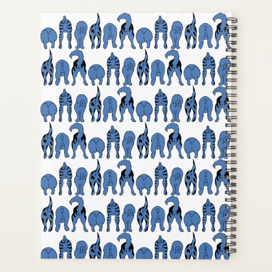 Blue Dog Butts Pattern Planner (Achterkant)