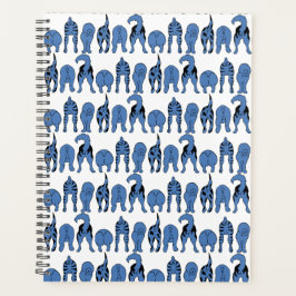Blue Dog Butts Pattern Planner