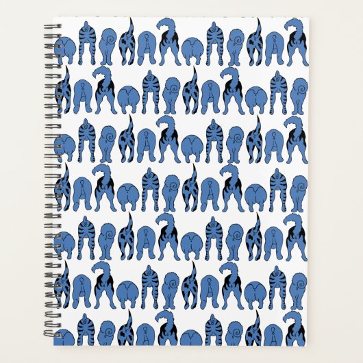 Blue Dog Butts Pattern Planner (Voorkant)