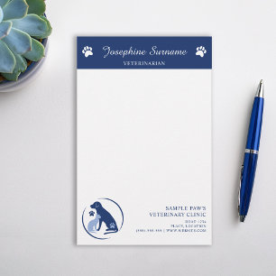 Blue Dog & Cat Logo Dierenkliniek Maatwerk Logo Briefpapier