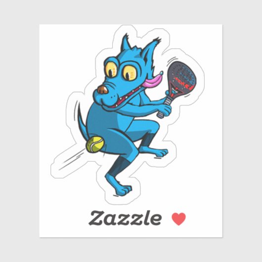 Blue dog padel sticker (Vel)