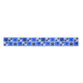 Blue Dog Paw Print Checkerboard Lint (Voorkant)